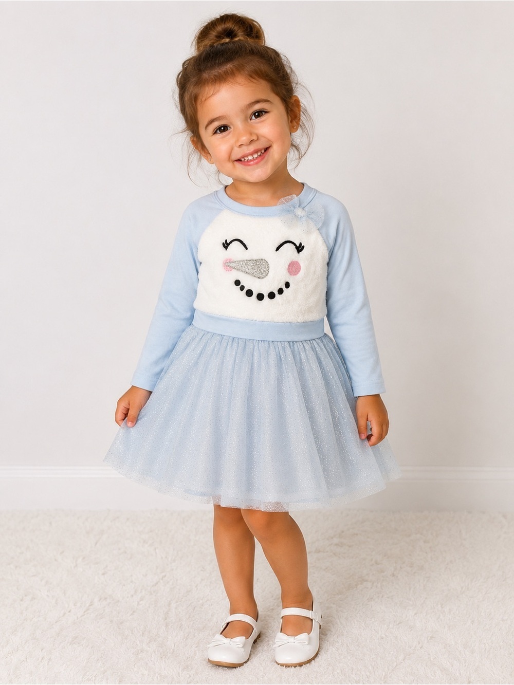 Zunie • NWT Light Blue Snowman Tulle Dress